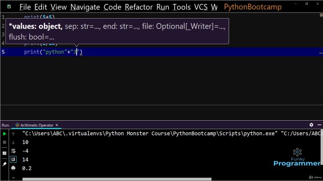 Operators ( Arithmetic Operator in Python)