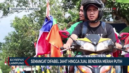 Semangat Difabel Jahit hingga Jual Bendera