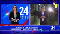 Pedro Castillo recibe a prefectos y subprefectos en Palacio de Gobierno