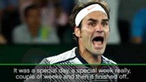 Federer enjoys long night of 'silly' celebration