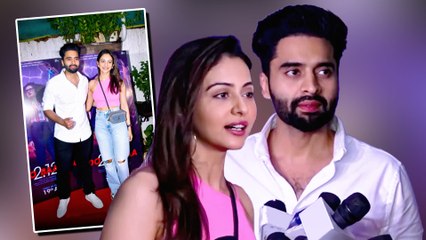 फिल्म 'दोबारा' के स्पेशल स्क्रीनिंग में शामिल हुए रकुल प्रीत सिंह-जैकी भगनानी