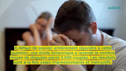 Combien de fois devez-vous vous disputer avec votre partenaire dans l'année ? Une étude répond
