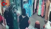 Müşteri kılığındaki 4 kadın 8 dakikada 54 giysi çaldı