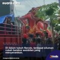 Unik! Patung Kurama Digotong Pakai Gerobak saat Pawai Keliling
