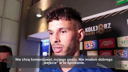 Kristoffer Velde po meczu Lecha Poznań