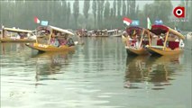 Tiranga Shikara rally held at Dal Lake in Srinagar under Har Ghar Tiranga Campaign