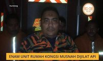 Enam unit rumah kongsi musnah dijilat api