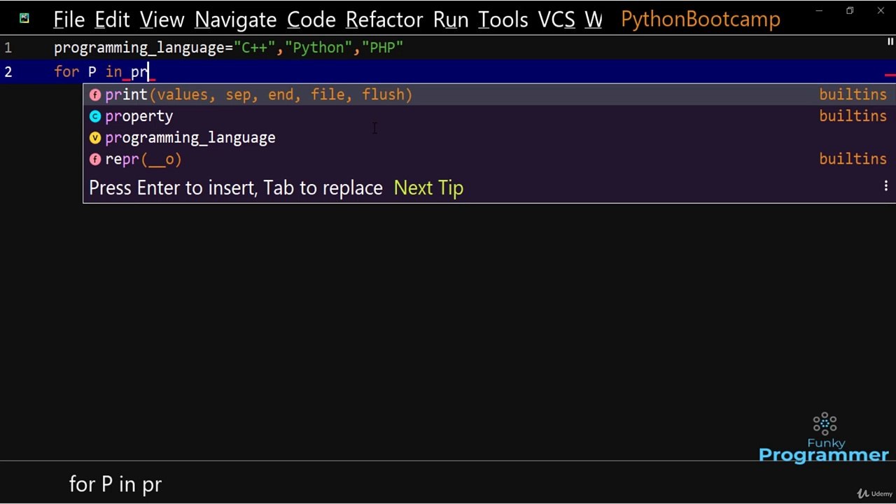 For loop in python