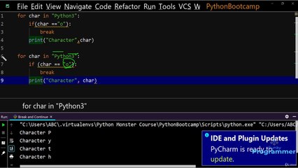 Break,Continue and Pass Statement