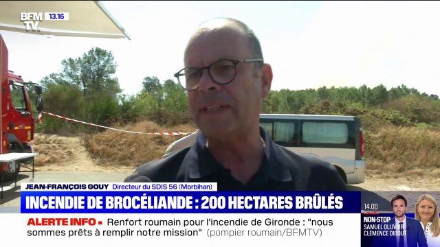 Incendie dans la forêt de Brocéliande: Le feu a parcouru plus de 200 hectares et n'est pas encore fixé , selon les pompiers