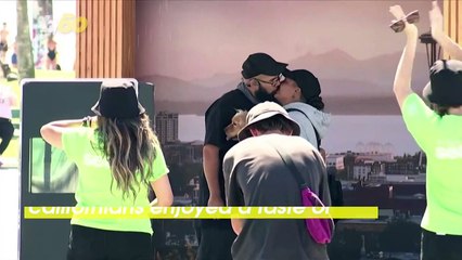 A Seattle-Style Rain Booth Cooled Down Los Angelinos