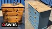 UK man makes thousands of pounds a month selling upcycled furniture