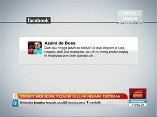 Ringgit merudum, pelajar Malaysia di luar negara tertekan