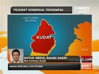 Pesawat komersial terhempas: Reaksi Ahli Parlimen Kudat