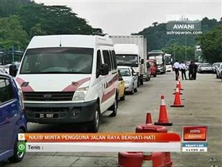 Najib minta pengguna jalan raya berhati-hati