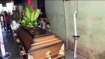 ¡ Dolor e Impotencia ! en velatorio de padre e hija que murieron atropellados en Cortés