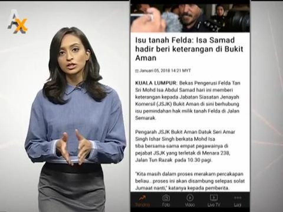 Isu tanah Felda: Isa Samad hadir beri keterangan di Bukit Aman & Jualan produk kecantikan kanak-kanak di Korea Selatan meningkat