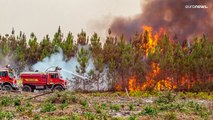 An Frankreichs Atlantikküste sind Europas Waldbrände derzeit am schlimmsten