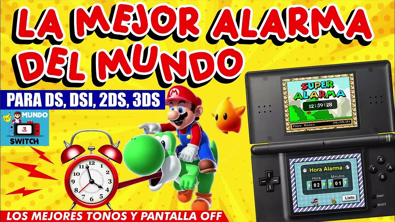 LA MEJOR ALARMA DEL MUNDO PARA NINTENDO DS, DSI, 2DS, 3DS R4 TWiLight Menu APP NEO DS HOMEBREW