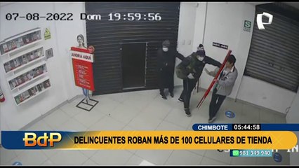 Cometieron el gran robo: delincuentes sustraen más de 100 celulares de alta gama en Chimbote