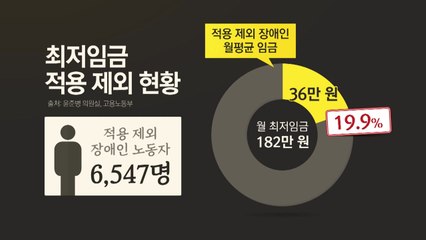 법으로 인정한 차별?...최저임금조차 못 받는 장애인 노동자 / YTN
