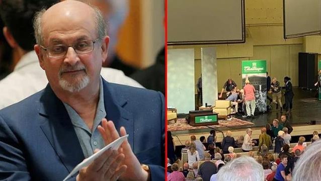 Şeytan Ayetleri kitabı nedeniyle ölüm tehditleri alan ünlü yazar Salman Rüşdi, New York'taki konferansta boynundan bıçaklandı