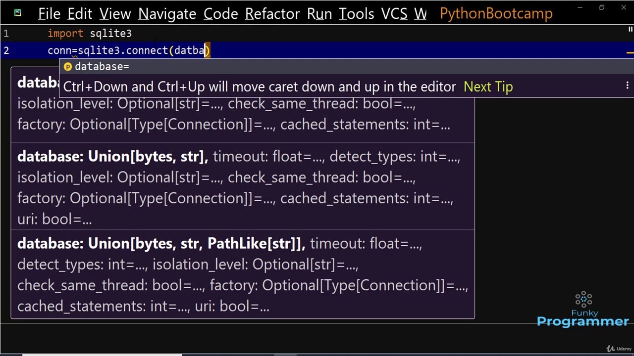 Creating a Database and Database Connection