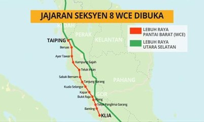 [INFOGRAFIK] Jajaran Seksyen 8 WCE dibuka