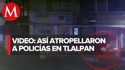 "Momento en el que atropellan a policías de CDMX"