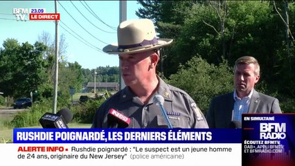 Salman Rushdie agressé: l'auteur des faits est un homme de 24 ans qui "avait une carte d'accès au lieu en tant que participant"