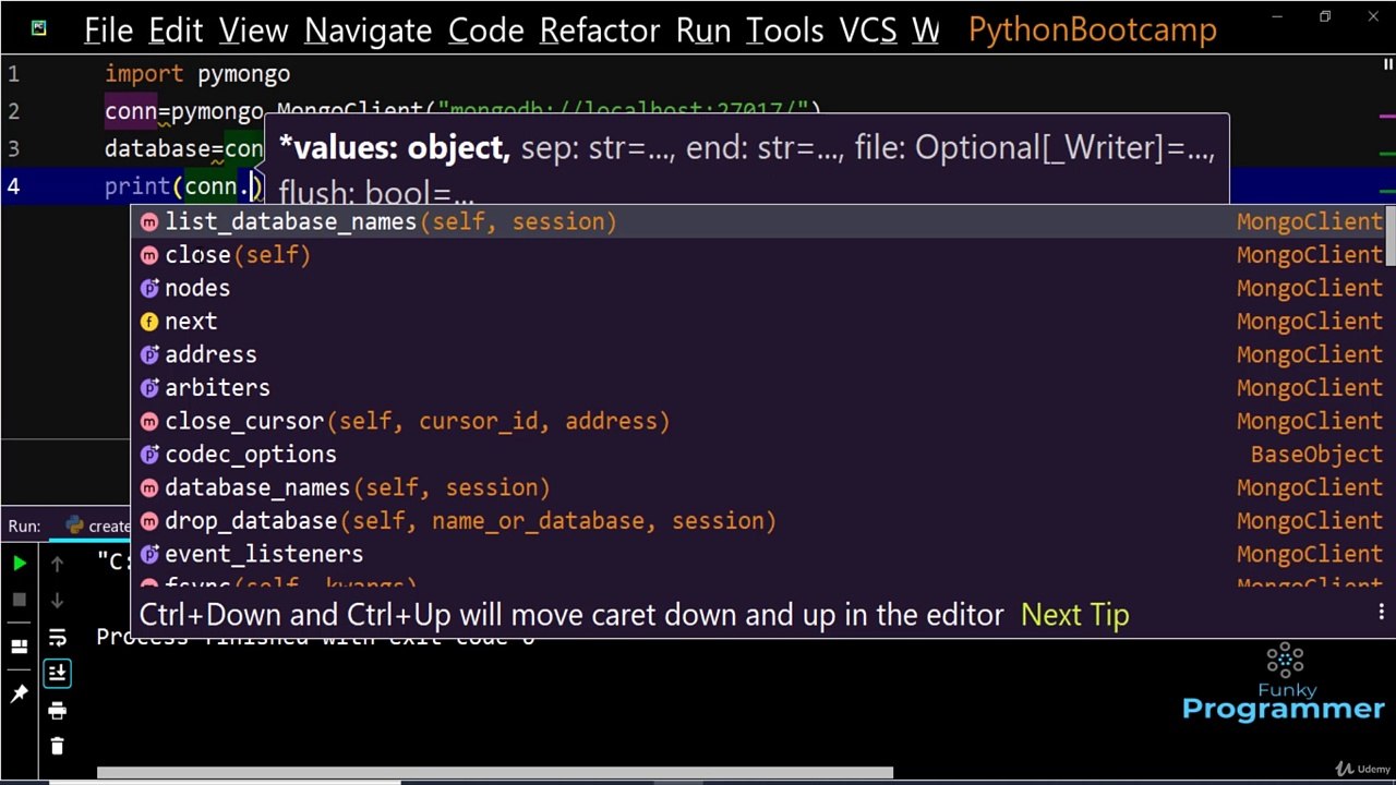 Mongodb Connection to python - video Dailymotion