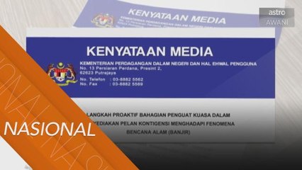 KPDNHEP rangka pelan awal pastikan bekalan asas mencukupi