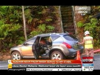 Keadaan ADUN Paloh masih serius tetapi stabil