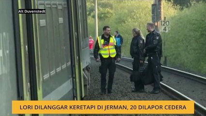 Lori dilanggar keretapi di Jerman, 20 dilapor cedera