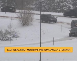 Salji tebal, ribut menyebabkan kemalangan di Denver