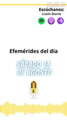 Efemérides sábado 13 de agosto
