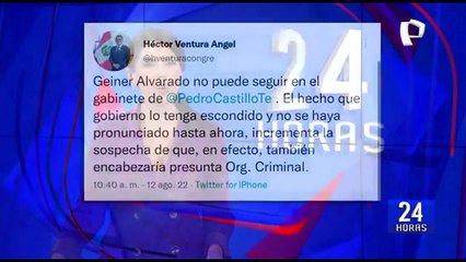 Héctor Ventura: "Geiner Alvarado no puede seguir en el Gabinete"