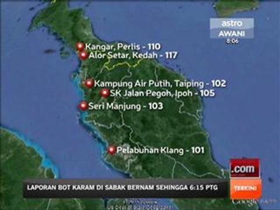 6 kawasan mencatat IPU tidak sihat