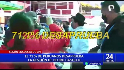 CPI anunció incremento en la desaprobación de la gestión del mandatario Pedro Castillo