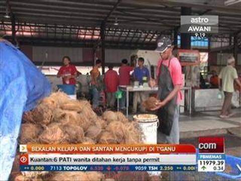 Bekalan kelapa dan santan mencukupi di Terengganu