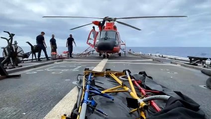 MH-65 Dolphin helicopter aboard
