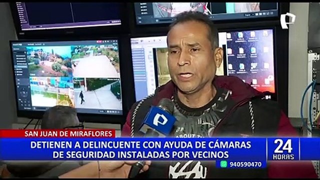 SJM: Vecinos capturan a delincuente gracias al video de las cámaras de seguridad