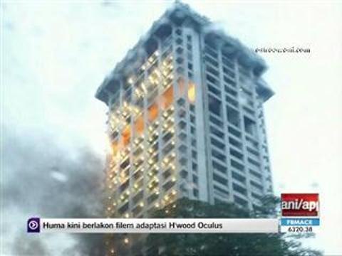 Menara Bukit Aman terbakar