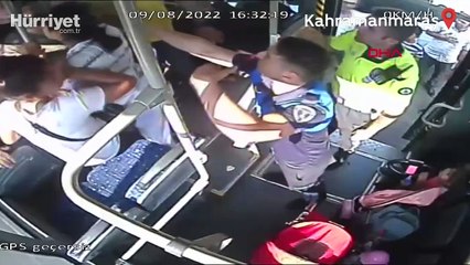 Otobüste yumruk yumruğa kavga!