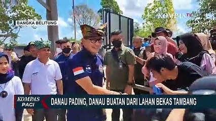 Sandiaga Uno Kunjungi Wisata Danau Pading, Danau Buatan dari Lahan Bekas Tambang