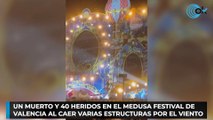 Un muerto y 40 heridos en el Medusa Festival de Valencia al caer varias estructuras por el viento