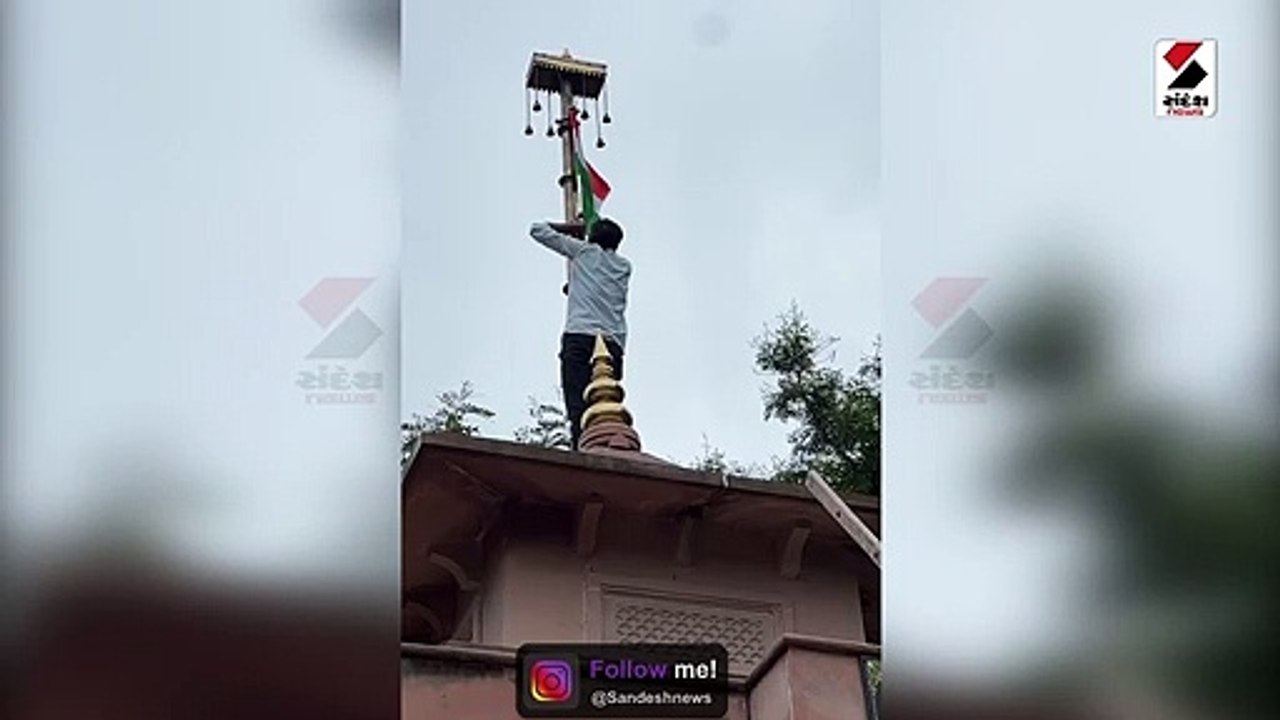યાત્રાધામ અંબાજી અને ગબ્બર ઉપર તિરંગો ફરકાવાયો