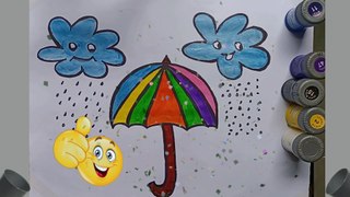 How To Draw An Umbrella l Umbrella Drawing For Kids l Easy Drawing l Drawing Coloring Art