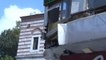 Üsküdar’da beton pompası 150 yıllık tarihi eve çarptı