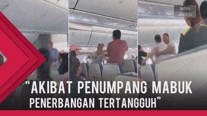 Penerbangan tertangguh akibat penumpang mabuk